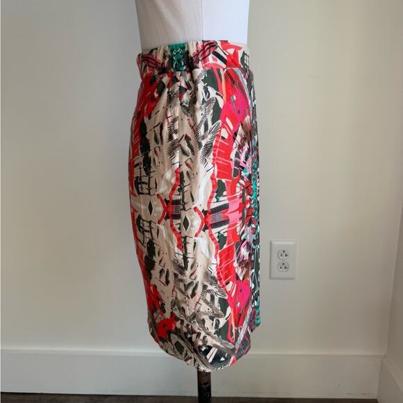 ANTHROPOLOGIE MAEVE LIGEIA FAUX WRAP MINI SKIRT TRIBAL PRINT SMALL - Picture 4 of 8